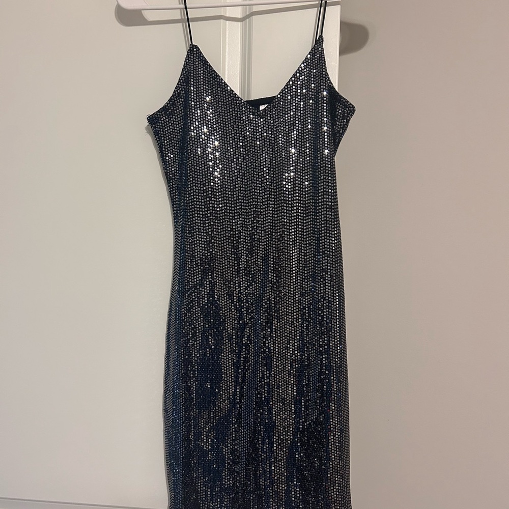 Silver Sequin Dress